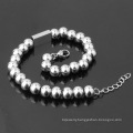 Japanese And Korean Style Ladies Hot Sale Silver Jewelry Stainless Steel Jewelry Bracelet Steel Ball Bangles